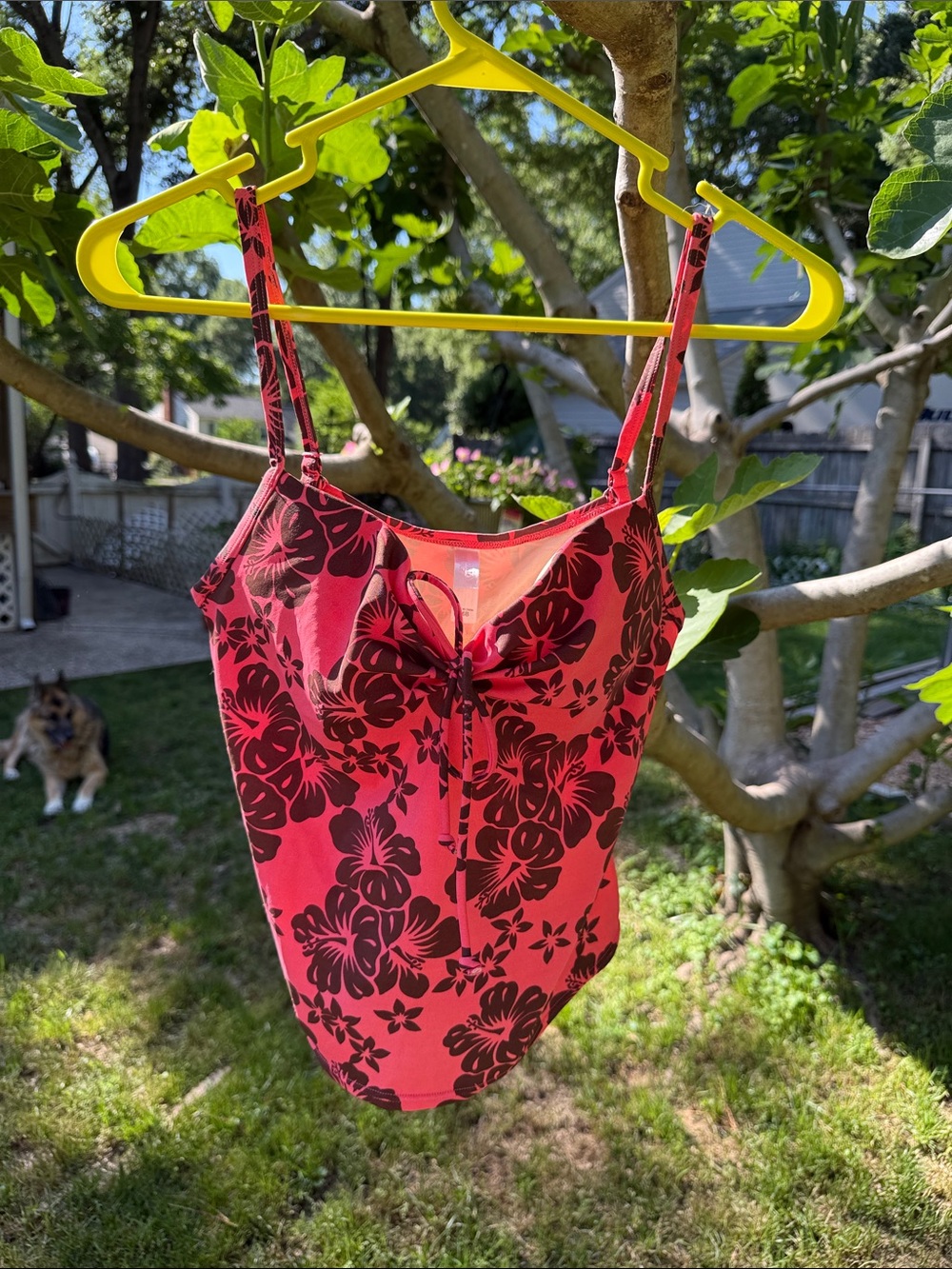 Victoria's Secret Pink and Brown Floral Tankini Swimsuit